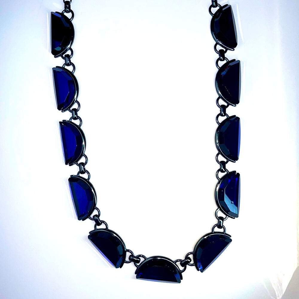 Long Blue Sapphire Stone Necklace From Coldwater Creek